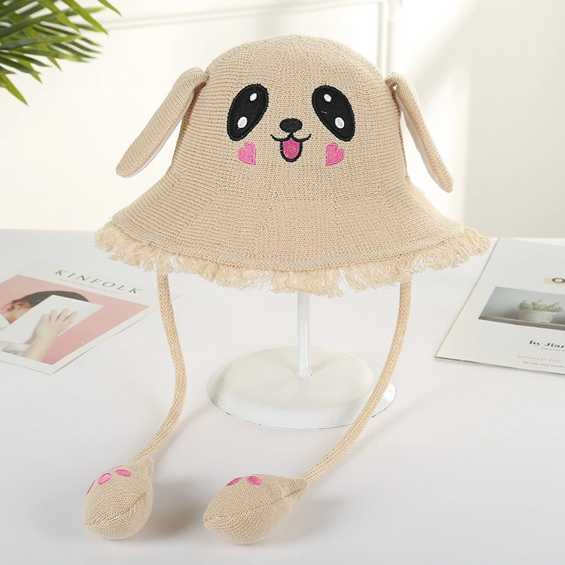 Wholesale of creative frosted sun hats for children, cartoon rabbit-ear hats, and fashionable children's hats. One-piece consignment Specification drawing