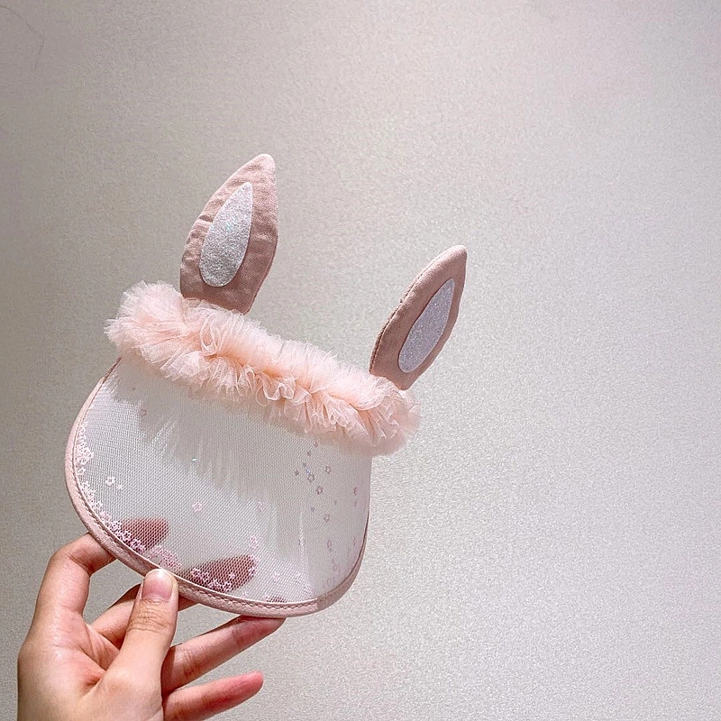 Micro-business children's sun hats, girls' hats, summer princess smiling, cute little girl open-top sun protection hats Application Scenario