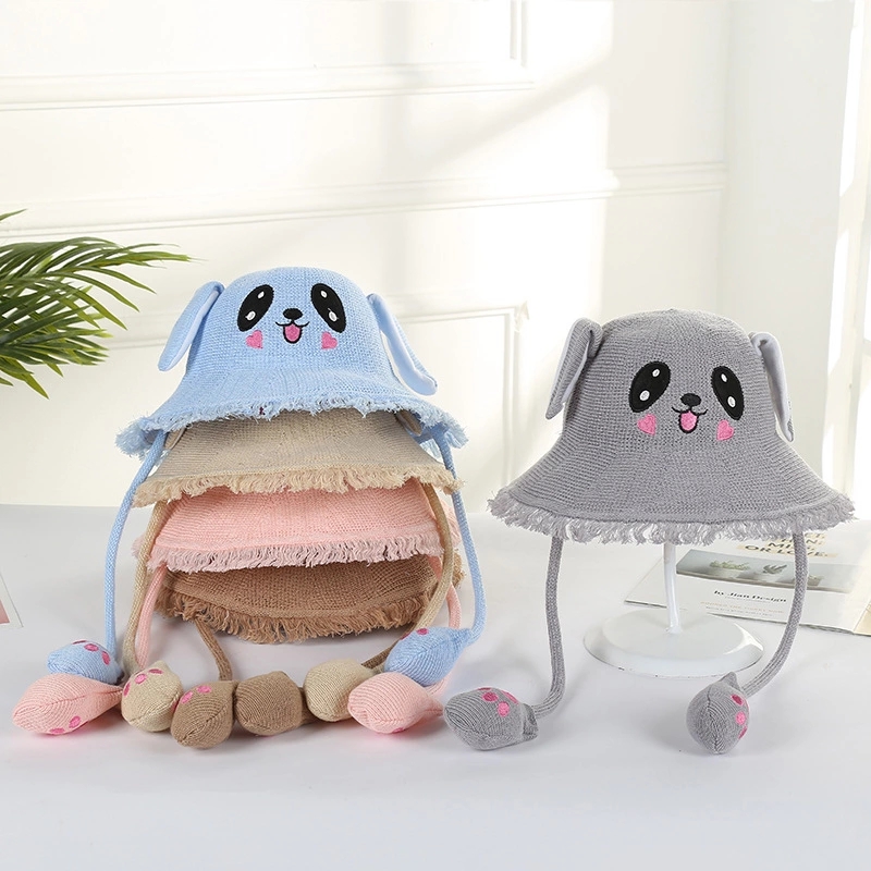 Wholesale of creative frosted sun hats for children, cartoon rabbit-ear hats, and fashionable children's hats. One-piece consignment full figure