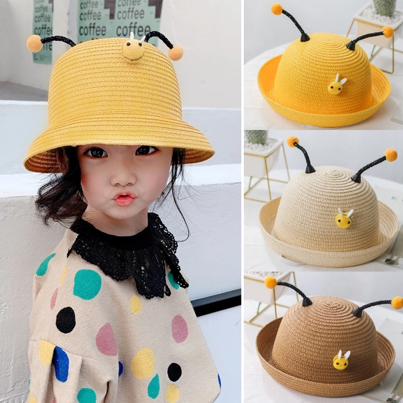 New best-selling straw hats, sun hats, baby summer sun hats, cute and super adorable sun protection, girls' beach hats, trendy full figure
