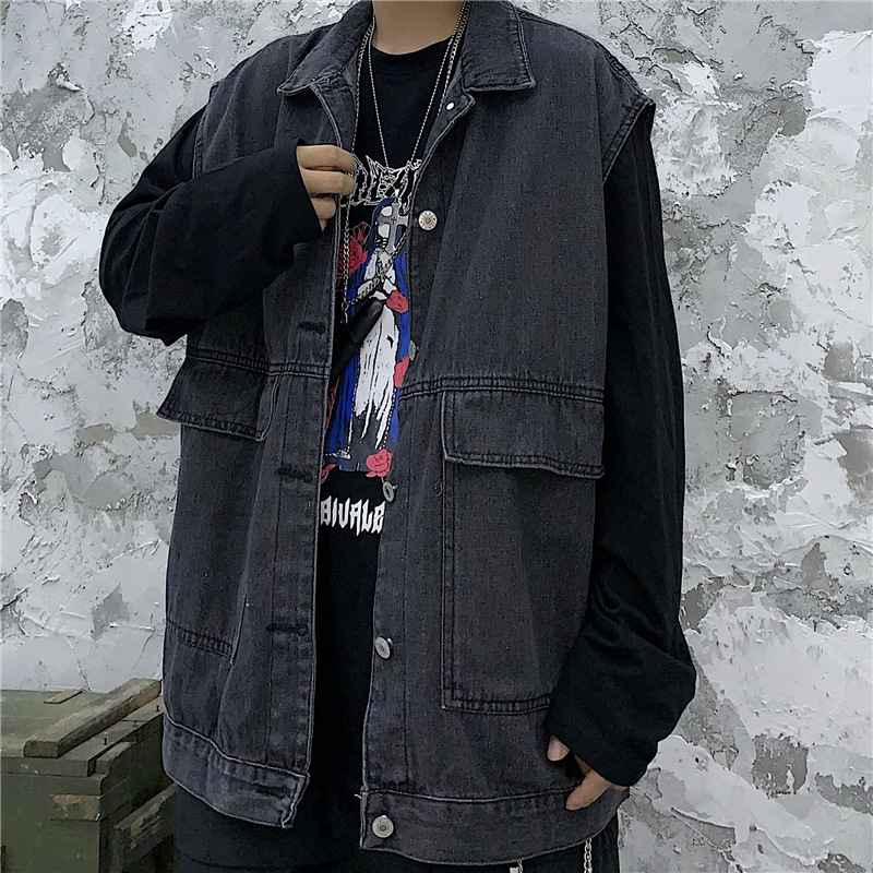 Summer denim vest for women, loose Korean-style trendy couple work jacket, Harajuku Hong Kong-style wear for men and women Application Scenario