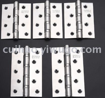 Stainless steel flat hinge 4 "5" silent bearing folding wooden door door hinge