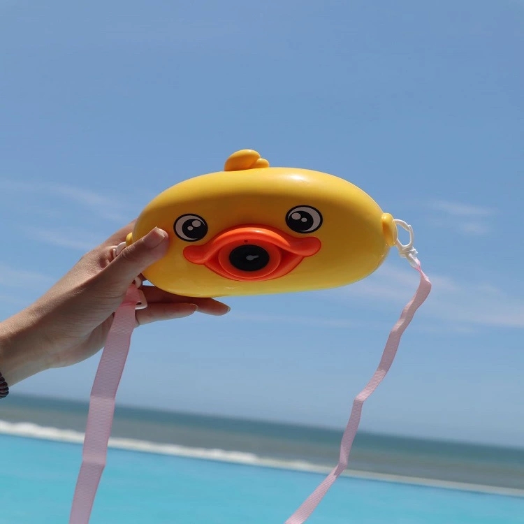 The new cross-border children's camera toy, the little yellow duck bubble machine, and the cartoon electric bubble camera are selling well at the wholesale street stalls Item Picture