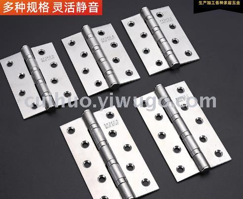 Stainless steel flat opening hinges, 4-inch and 5-inch silent bearing folding wooden door hinges details Picture
