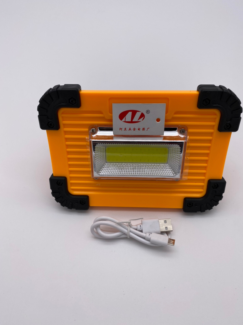 Solar USB cable charging COB bulb working light
