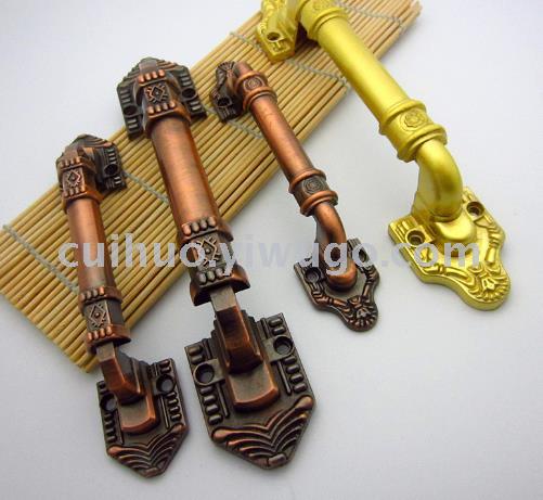 Middle East and Africa export zinc alloy open-mounted large handle cabinet wardrobe door handle