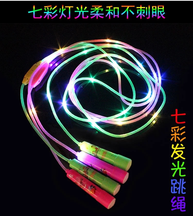 New best-selling products: Luminous children's skipping rope, LED night light fitness equipment, skipping rope, flashing skipping rope, seven-color luminous skipping rope Application Scenario