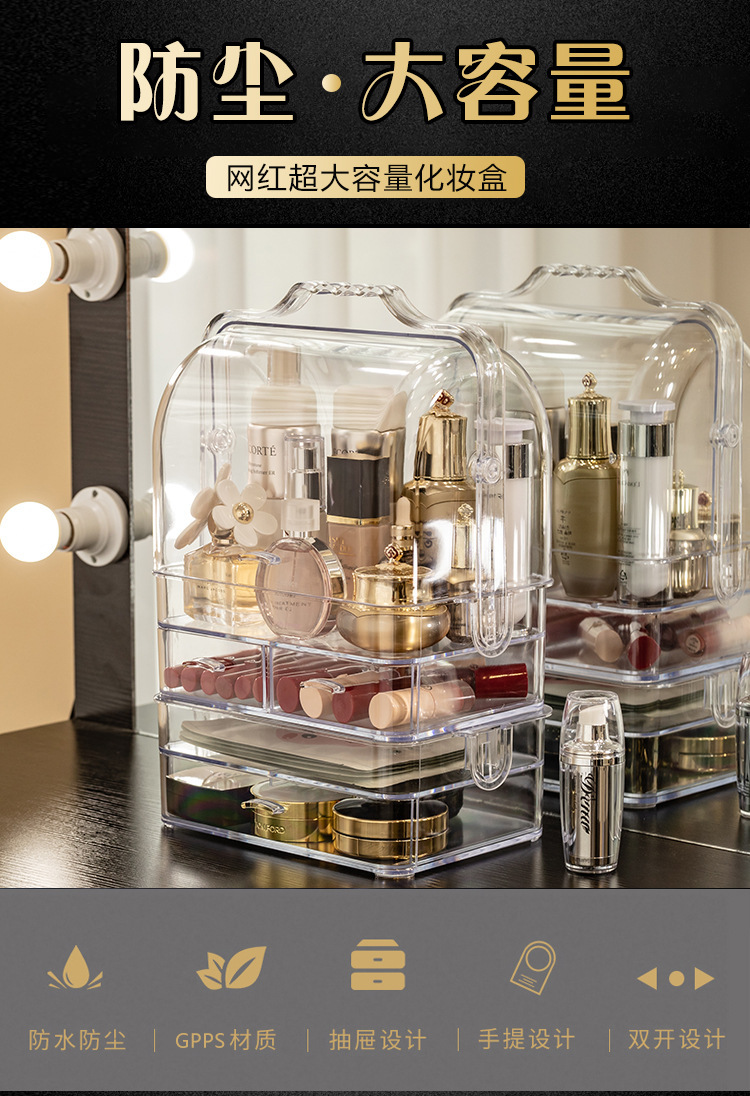 Acrylic transparent storage box, dust-proof storage box for cosmetics, factory direct sales details Picture