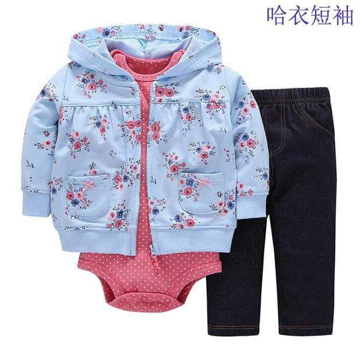 新款宝宝卫衣3件套包屁衣哈衣宝宝爬行衣服多色可选 来样定做详情图4