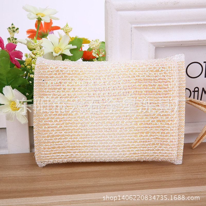 2014 New Beige White Clean Cloth Polypropylene Line Cleaning Cloth Dishwashing Cloth Brush Pot Brush Dishes Specification drawing