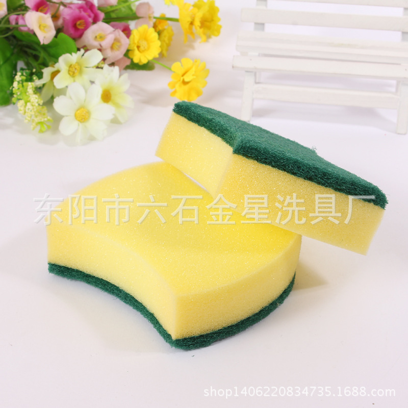 New Non-Stick Oil Cloth Encryption Sponge Daily Household Dish Utensil Kitchenware Washing Cloth Factory Wholesale Specification drawing