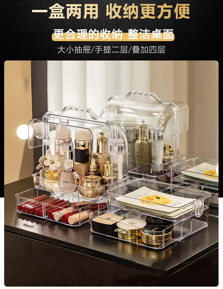 Acrylic transparent storage box, dust-proof storage box for cosmetics, factory direct sales Item Picture