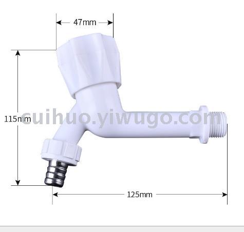 Fabricante en stock plástico PP washer grifo engrosado rápido abierto single cold washer grifo Item Picture
