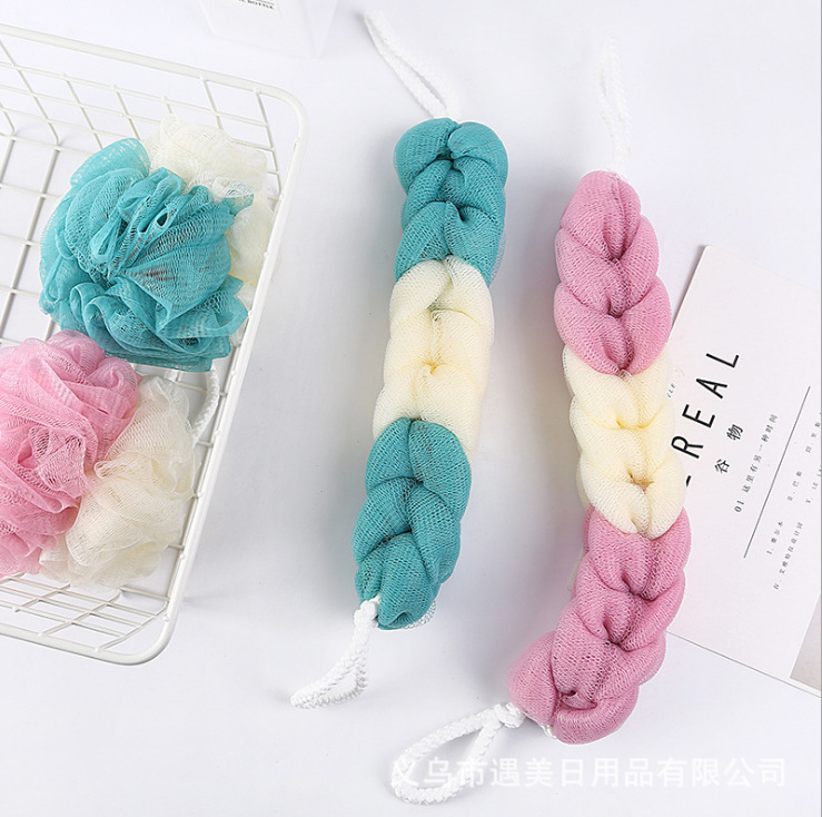 Puesto de piso baño adulto toalla de baño larga tira frotar la espalda lodo lavar artefatos de baño bola de baño grande flor de baño Item Picture