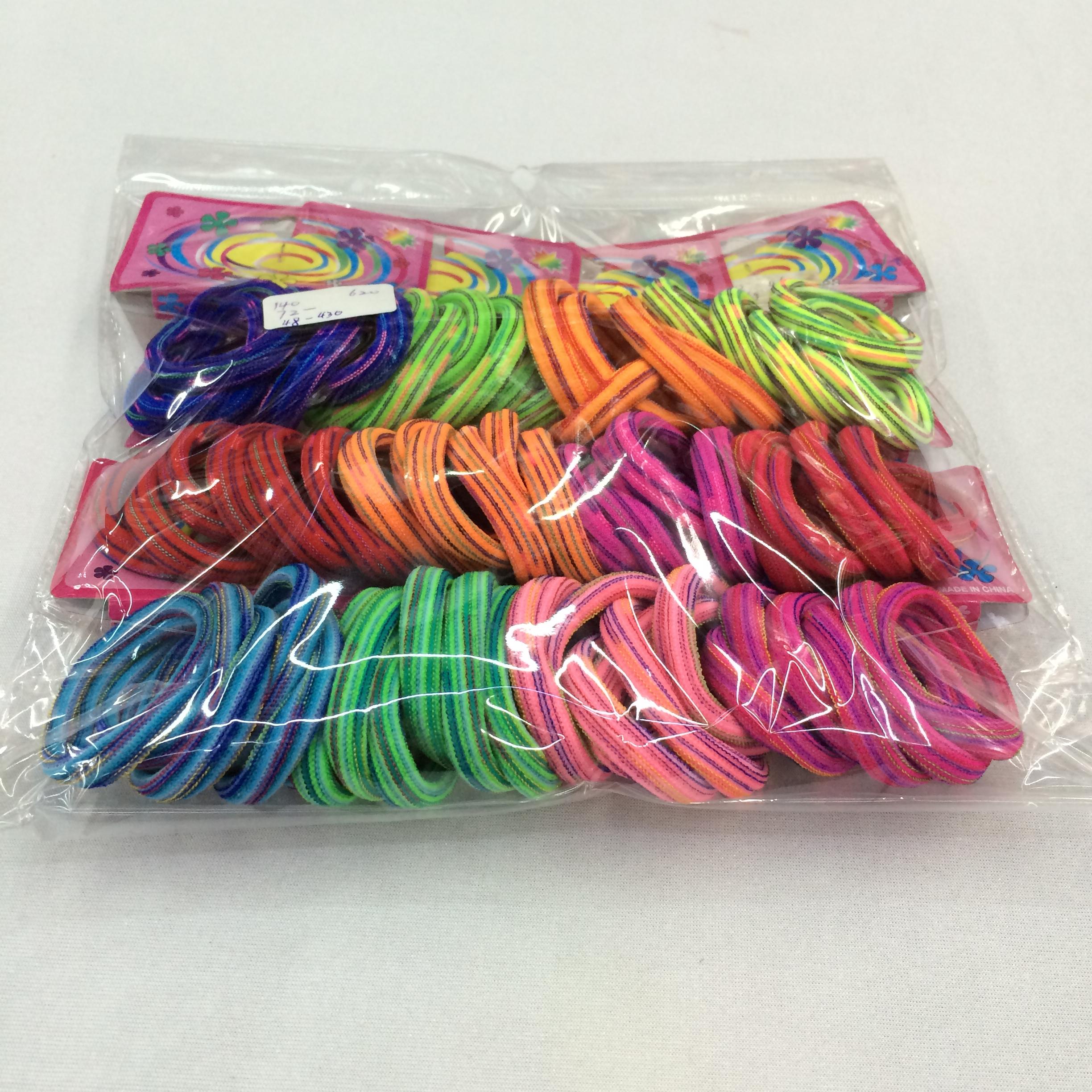 Two color variegated popular fluorescent color Korean rubber band