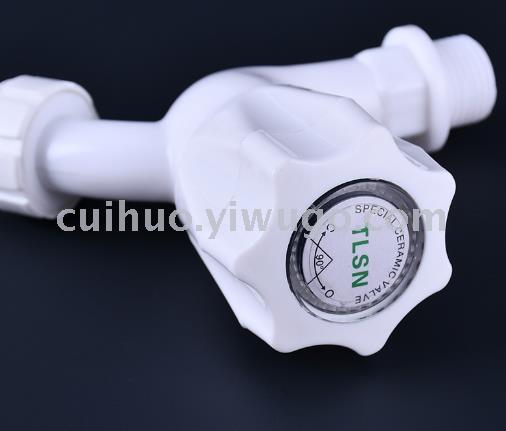 Fabricante en stock plástico PP washer grifo engrosado rápido abierto single cold washer grifo Specification image