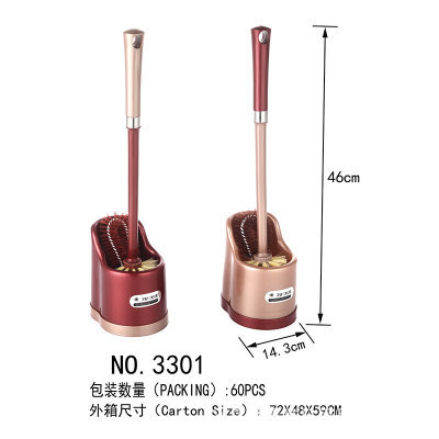 家用卫生间清洁工具刷子 带底座塑料马桶刷 厕所不锈钢清洁刷现货