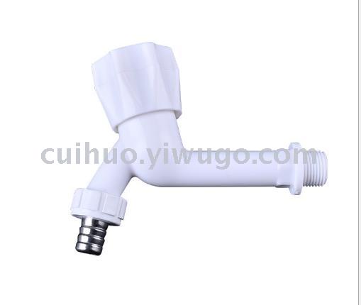 Fabricante en stock plástico PP washer grifo engrosado rápido abierto single cold washer grifo Specification image