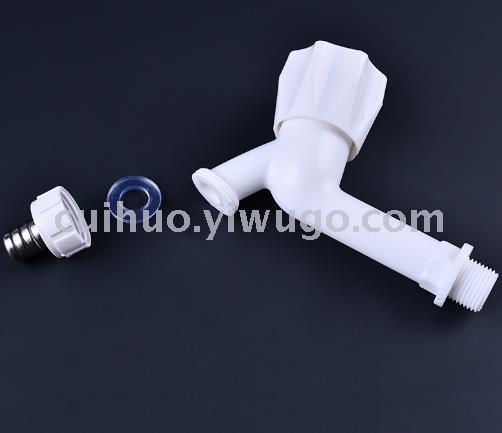 Fabricante en stock plástico PP washer grifo engrosado rápido abierto single cold washer grifo details Picture