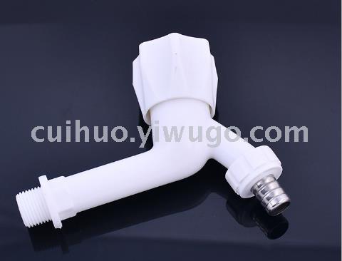 Manufacturers spot supply plastic PP washing machine faucet thickened quick open single cooling washing machine faucet
