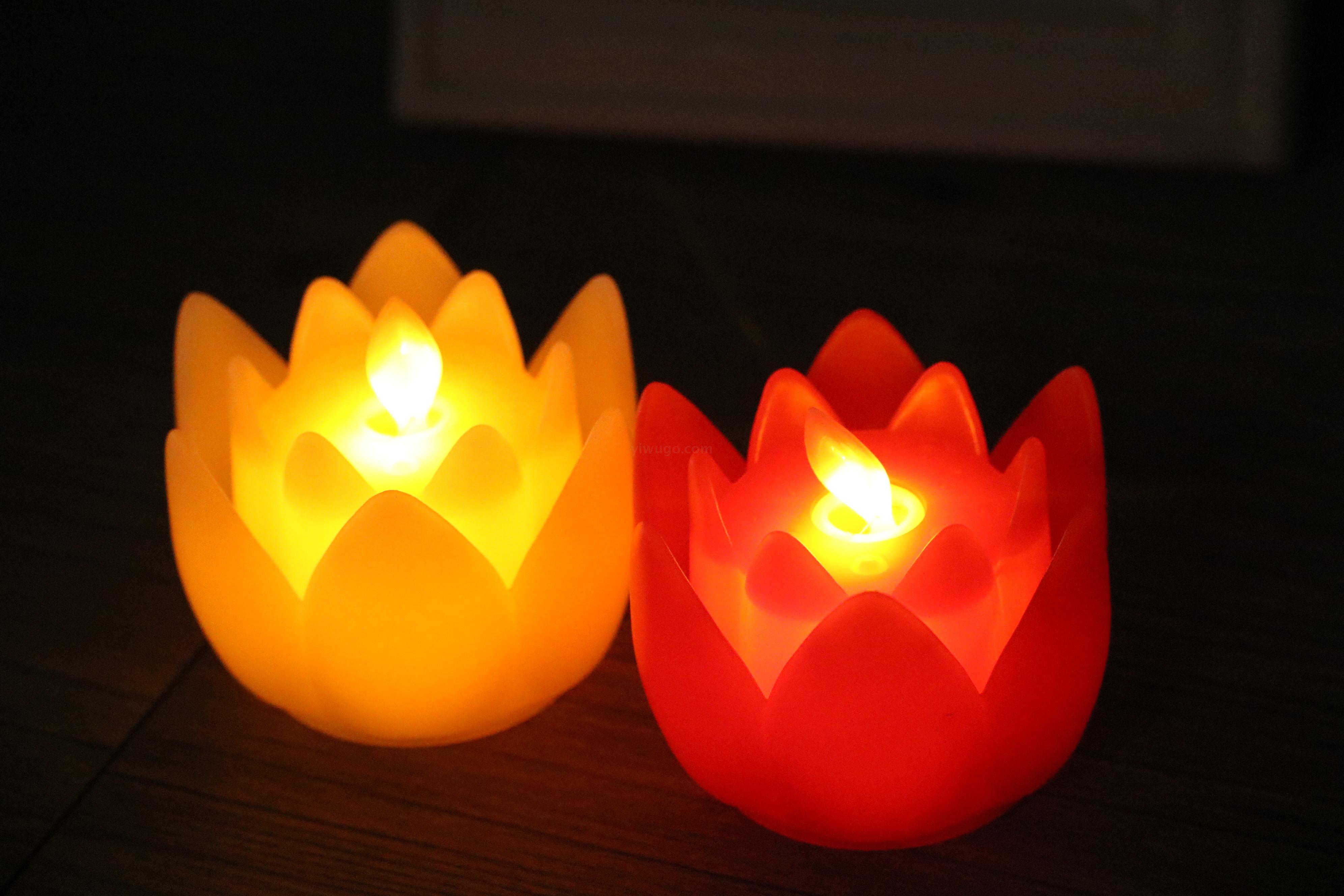 New creative direct-sale LED lotus simulation swinging candle for Buddha offering lamp, Buddhist eco-friendly smokeless electronic candle details Picture