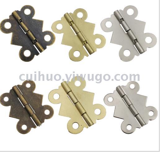 Disponible en stock apertura plana 180 grados encaje plegable caja de madera antigua caja de mariposa caja de empaquetado bisagras hardware accesorios Item Picture