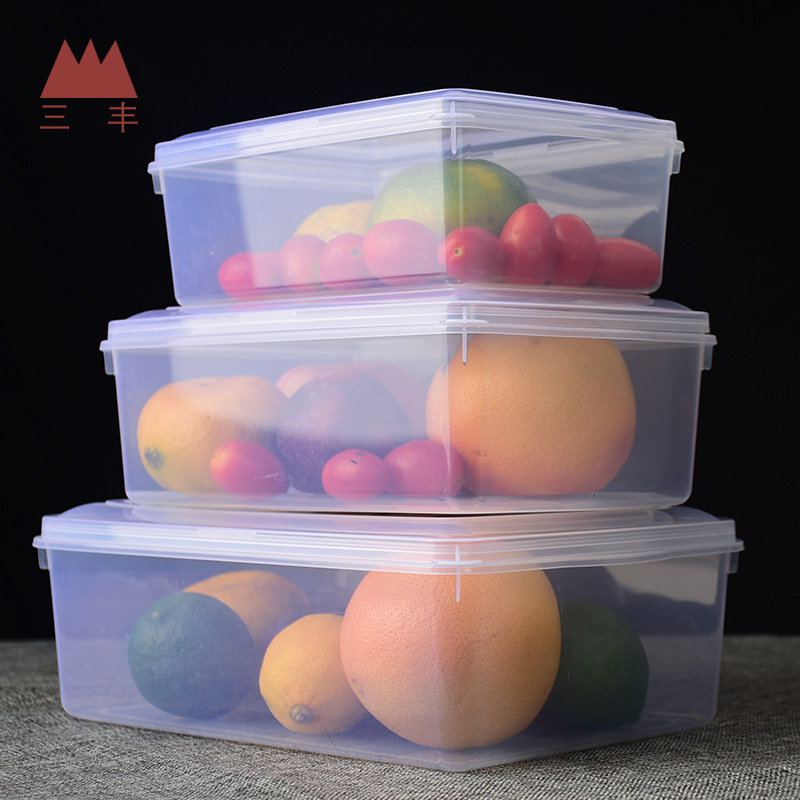 Factory direct sales of thickened refrigerator freezer preservation boxes, sealed transparent plastic heat-resistant lunch boxes