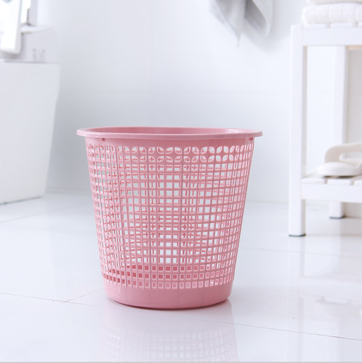 Inicio moda cubos de basura hueco cajas de almacenamiento de plástico sin tapa mesh basket wholesale Specification image