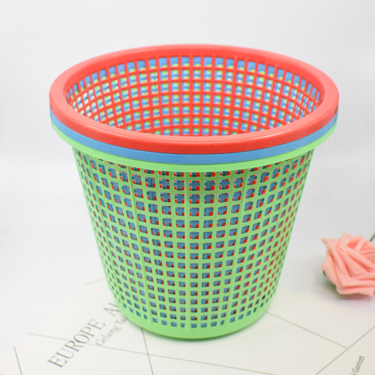 Creative household trash can, kitchen, domestic garbage, bathroom, toilet, wastebasket, uncovered round large bucket Specification image