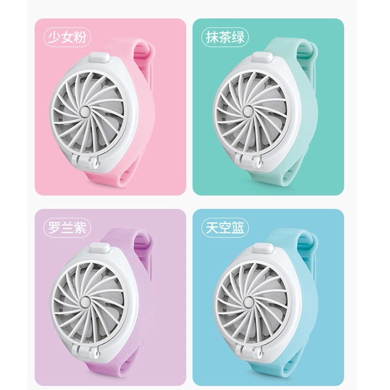 New bestseller, new cross-border watch fan, USB mini charging, lazy person's small fan, creative student and children's gift full figure