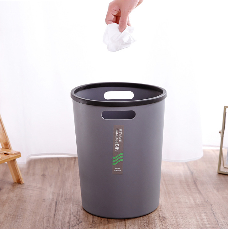 Venta directa de fábrica papelera hogar sin tapa anillo de presión cocina baño sala de estar oficina papelera cubo de plástico Application Scenario