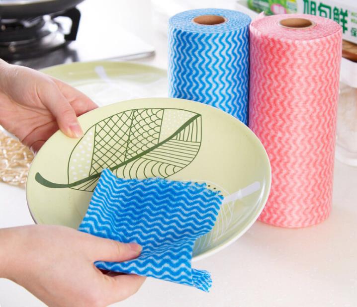 Pot non-woven striped dish towel absorbent blue Internet celebrity explosive kitchen ware
