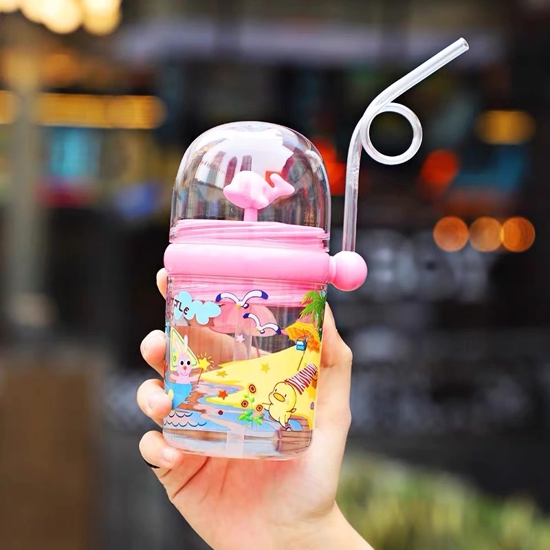 New best-selling whale water spray cup, summer children's plastic straw water cup, durable, cute water bottle for toddlers and students Application Scenario