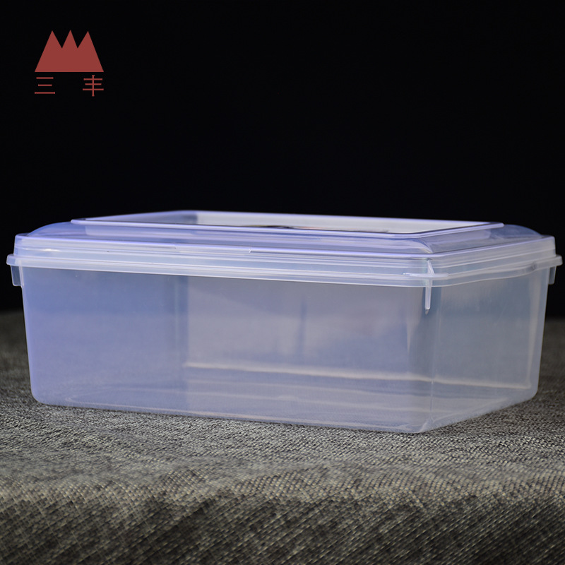 Factory direct sales of thickened refrigerator freezer preservation boxes, sealed transparent plastic heat-resistant lunch boxes Item Picture