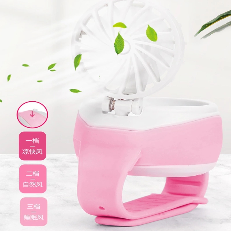 New bestseller, new cross-border watch fan, USB mini charging, lazy person's small fan, creative student and children's gift Specification drawing