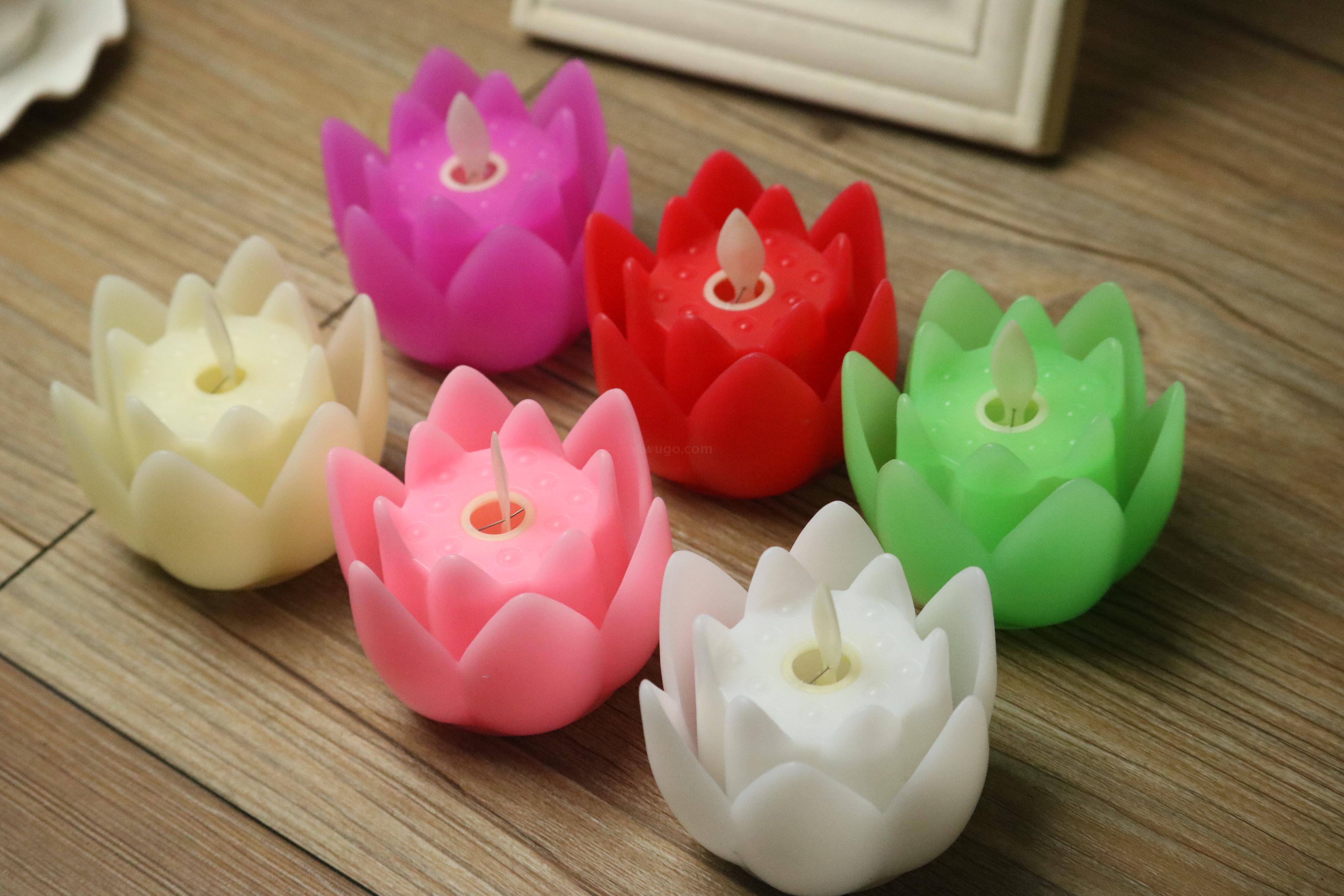 New creative direct-sale LED lotus simulation swinging candle for Buddha offering lamp, Buddhist eco-friendly smokeless electronic candle Specification image