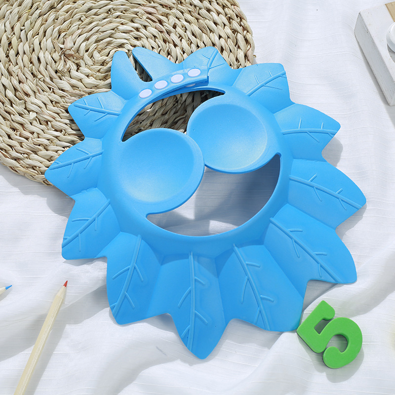 ODM factory infant shampoo caps, baby shampoo caps, children's maple leaf bath caps, waterproof caps, adjustable bath caps details Picture