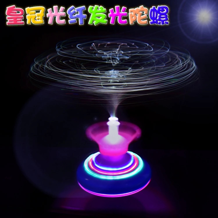 New bestsellers at street stalls: Electric flash music gyroscope, drifting gyroscope, light-emitting tape, crown fiber optic light-emitting toy details Picture