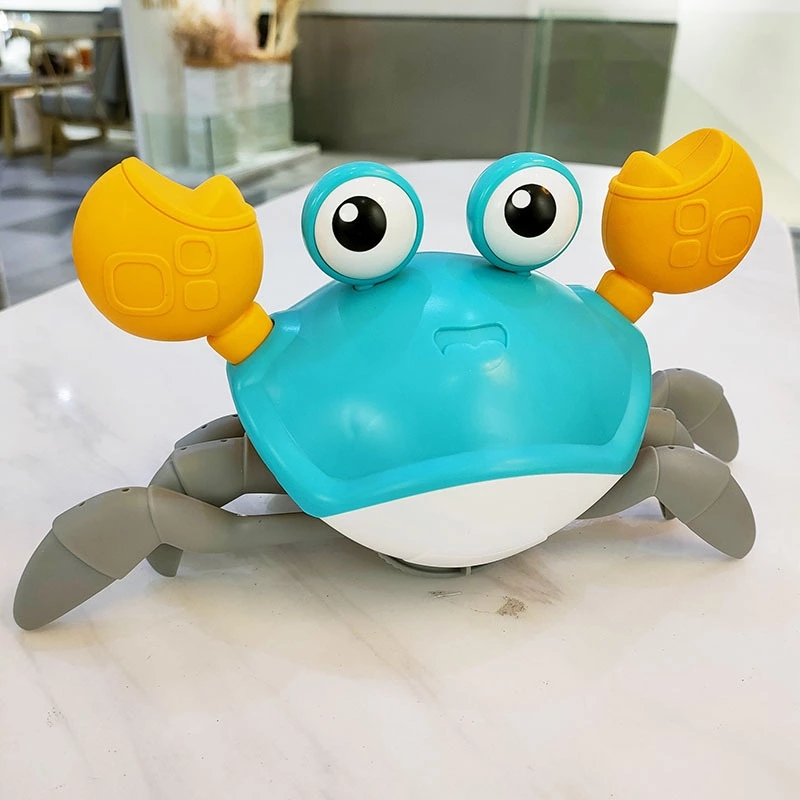 New bestseller, cute and fun big crab, children's water and land winding spring, water play and bath toy details Picture