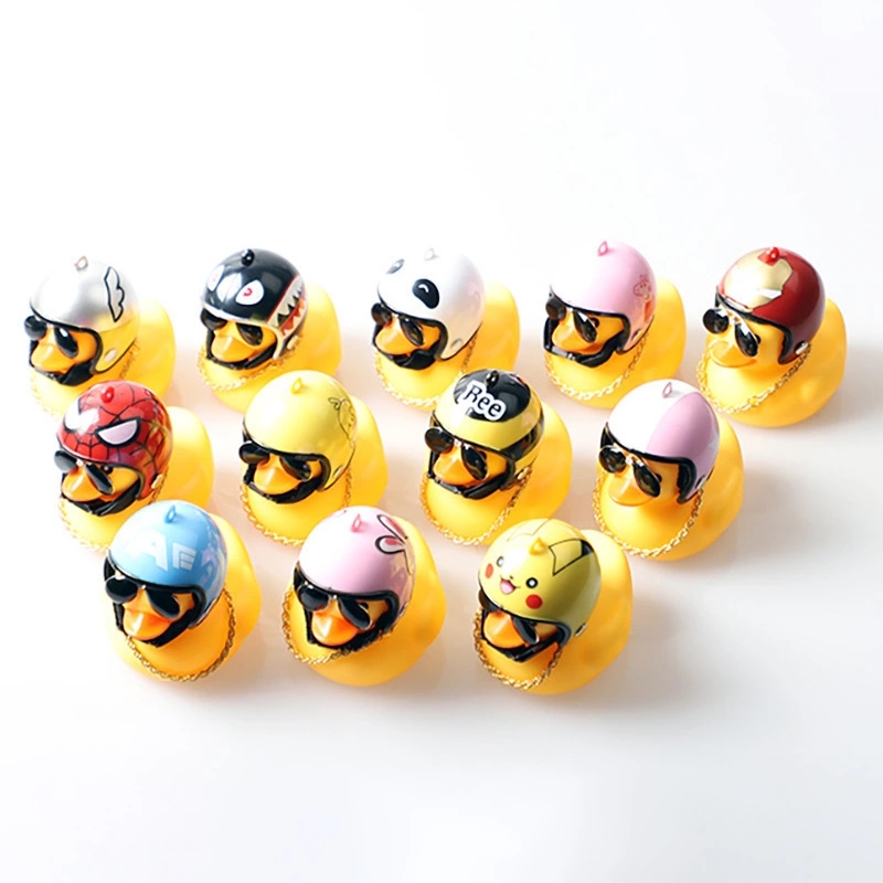 The new "Little Yellow Duck" helmet reflective rearview mirror breaks through the wind and charges forward. Social duck car ornaments are selling well at street stalls full figure