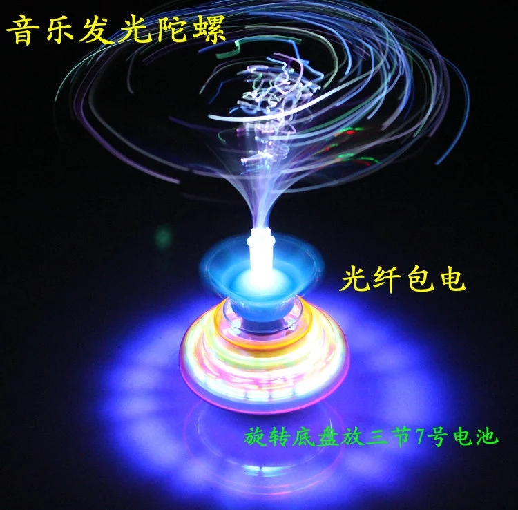 New bestsellers at street stalls: Electric flash music gyroscope, drifting gyroscope, light-emitting tape, crown fiber optic light-emitting toy Specification drawing