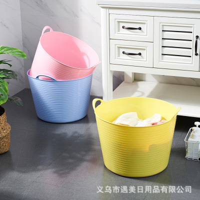 Creative large dirty clothes basket, laundry basket, toy storage basket, storage bucket, toy basket, baby bath bucket Specification image