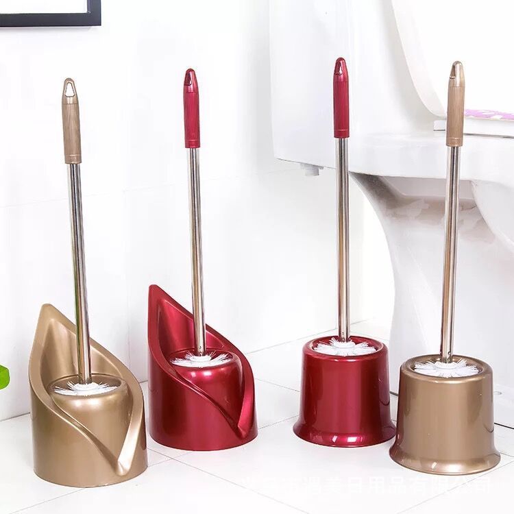 Creative Toilet brush Stainless Steel set plastic brush Long handle toilet wash brush toilet clean toilet brush set