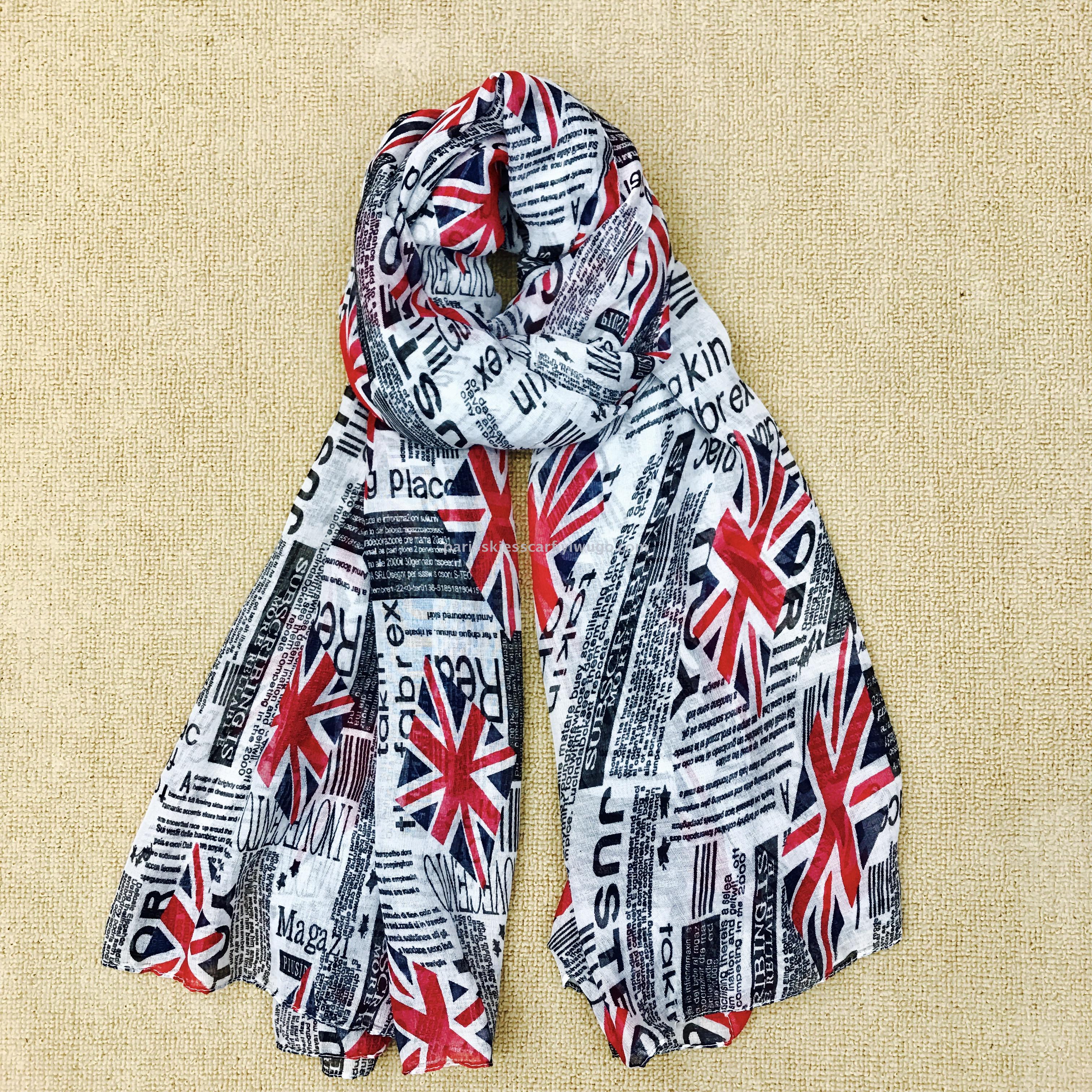 90*180 Bali yarn British-style polyester printed scarf factory direct sales, exclusive for foreign trade Item Picture