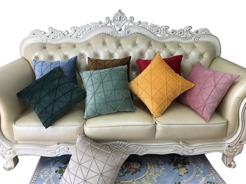 Dutch fleece jacquard cross-shaped geometric pillowcase