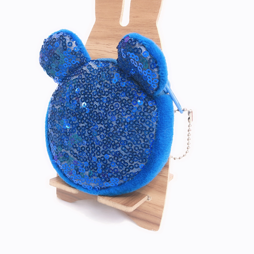 Plush wallet, sequined wallet, 8cm ear coin purse, coin bag, cute cartoon bag, creative children's bag Specification drawing