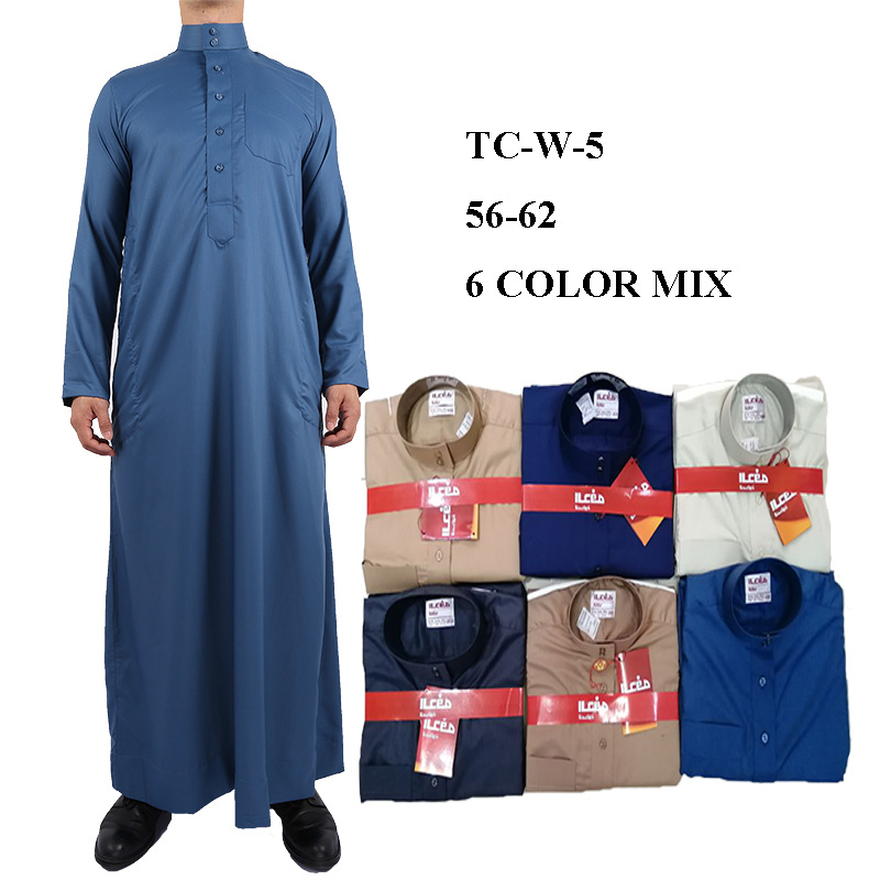沙特款阿拉伯大袍最新超细旦面料高质量的穆斯林回族男士长袍