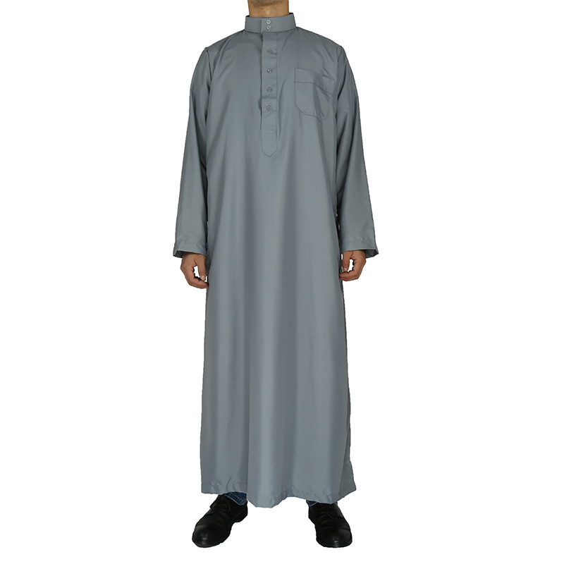 穆斯林男装一件代发 亚马逊爆款 阿拉伯男士大袍 斋月礼拜长袍
