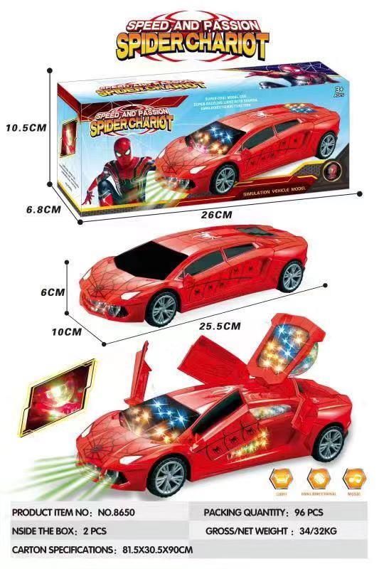 Factory direct sales of new products, best-selling pinyin new products, large electric universal, colorful lights, deformed rotating flying door car details Picture