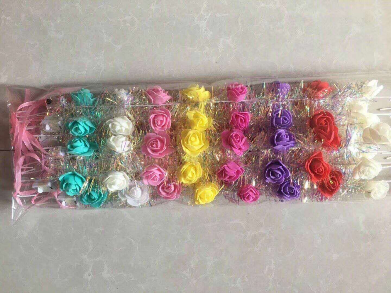 New product group purchase bestseller, street stall hot sale, 10-lamp 10-flower foam style, seven-color single-color, customizable luminous garland wholesale details Picture